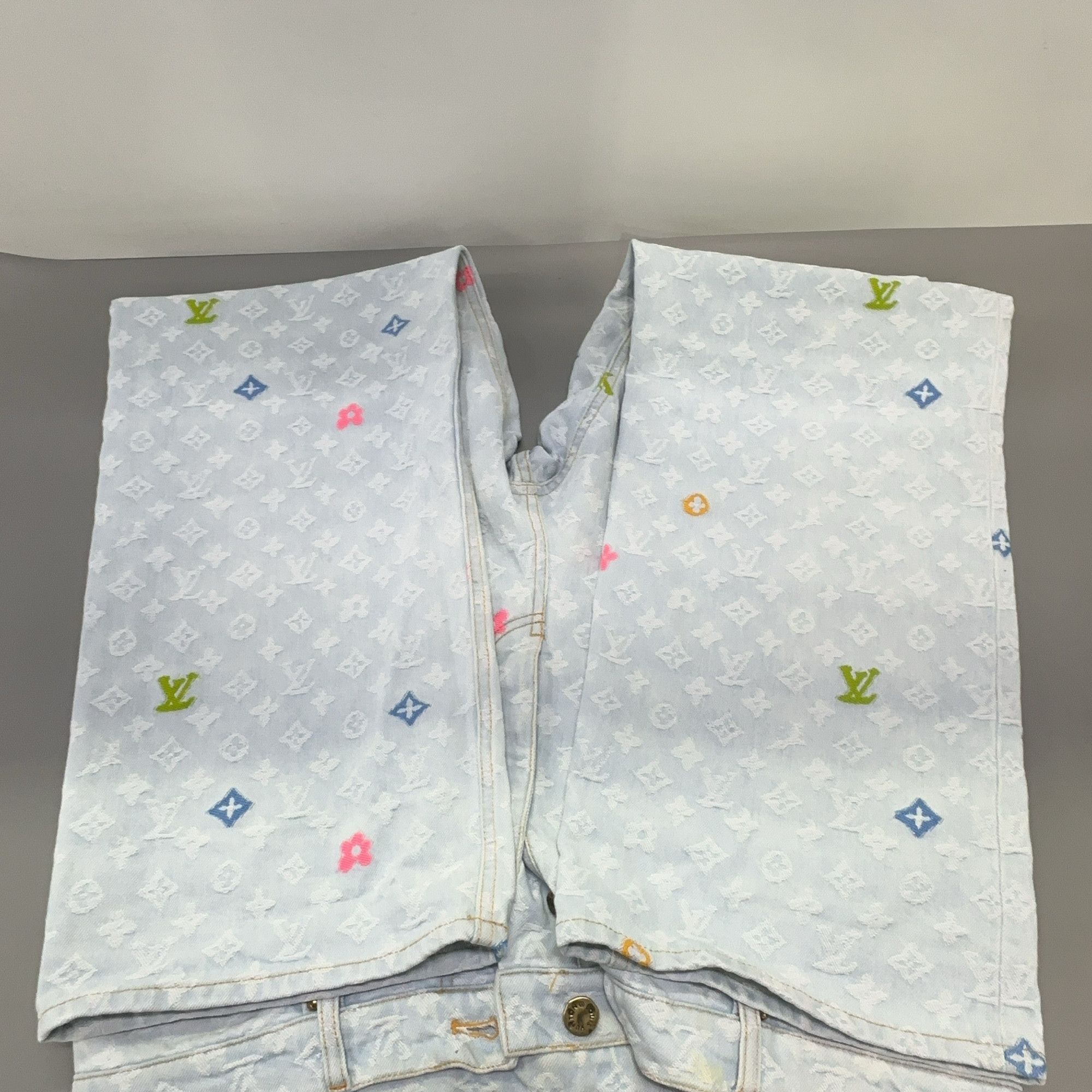 Louis Vuitton Louis Vuitton x Tyler Monogram Print Denim Jeans 34 Size US 34 / EU 50 - 12 Thumbnail