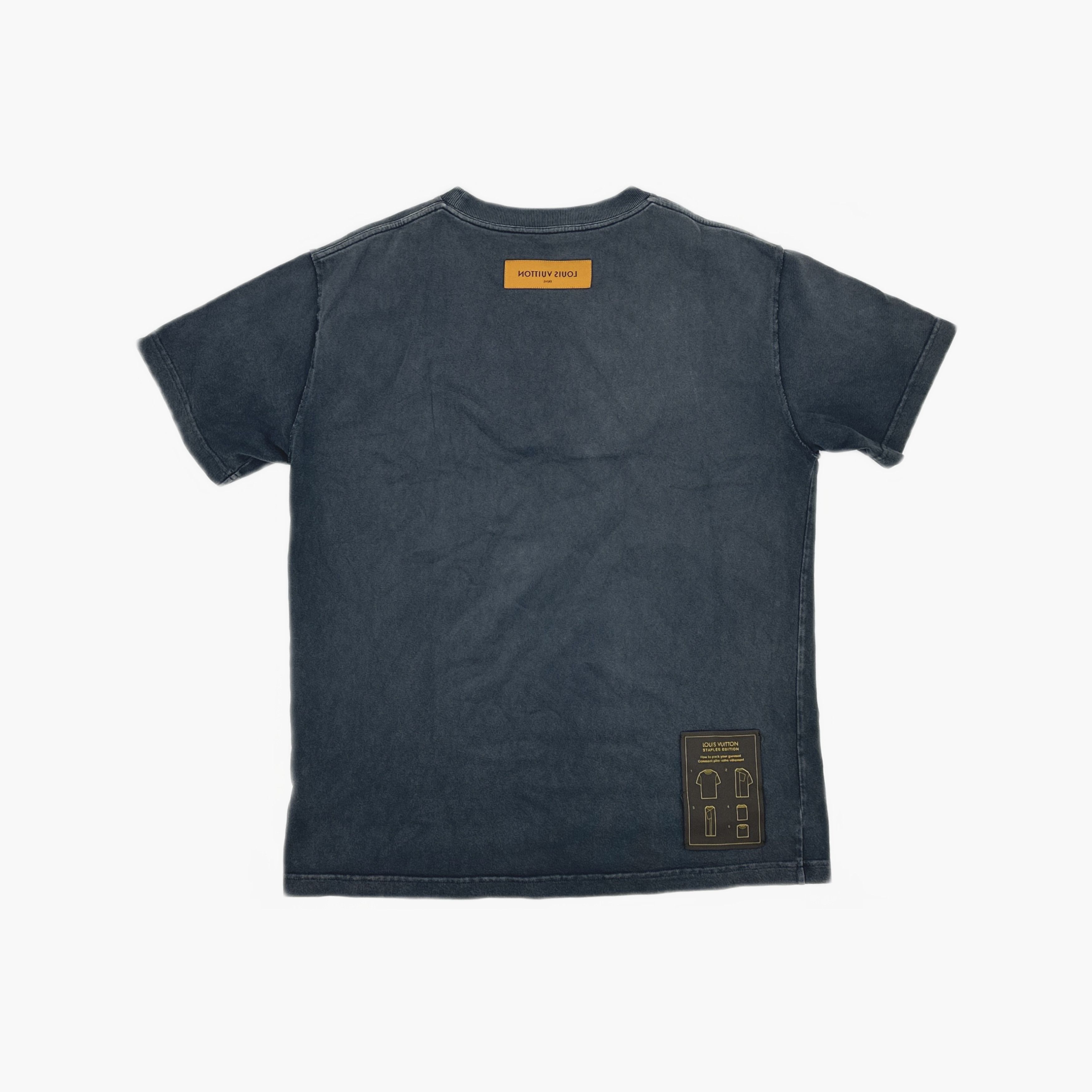 Louis Vuitton Louis Vuitton Washed Gray Staples T-Shirt M Size US M / EU 48-50 / 2 - 2 Thumbnail