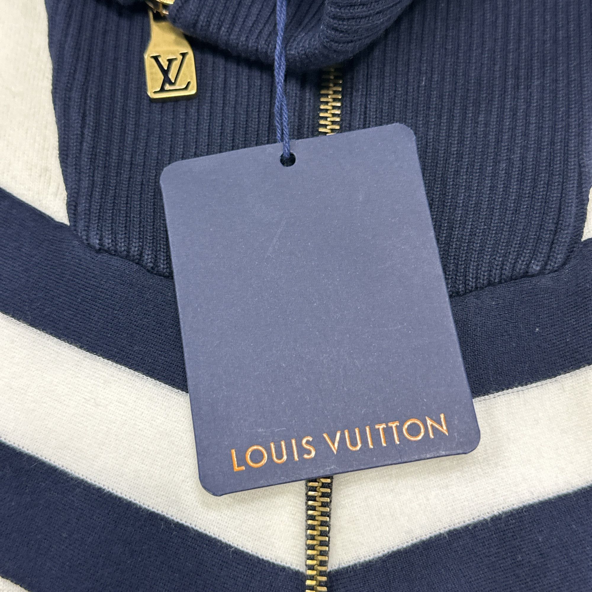Louis Vuitton Louis Vuitton Striped Zip-Up Knit Jacket Size M Size US M / EU 48-50 / 2 - 3 Thumbnail
