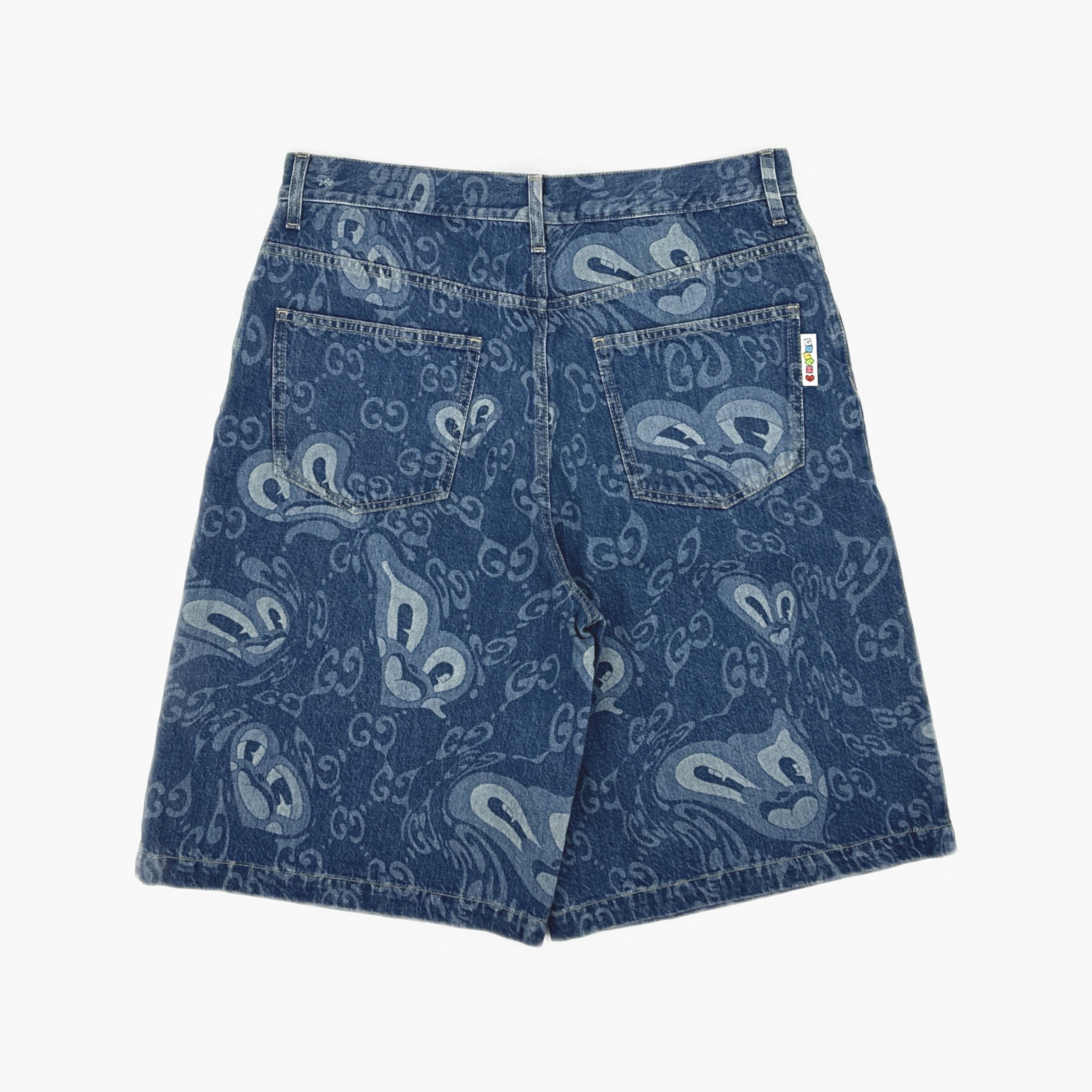 Gucci Gucci Monogram Washed Denim Shorts 36 Size US 36 / EU 52 - 2 Thumbnail