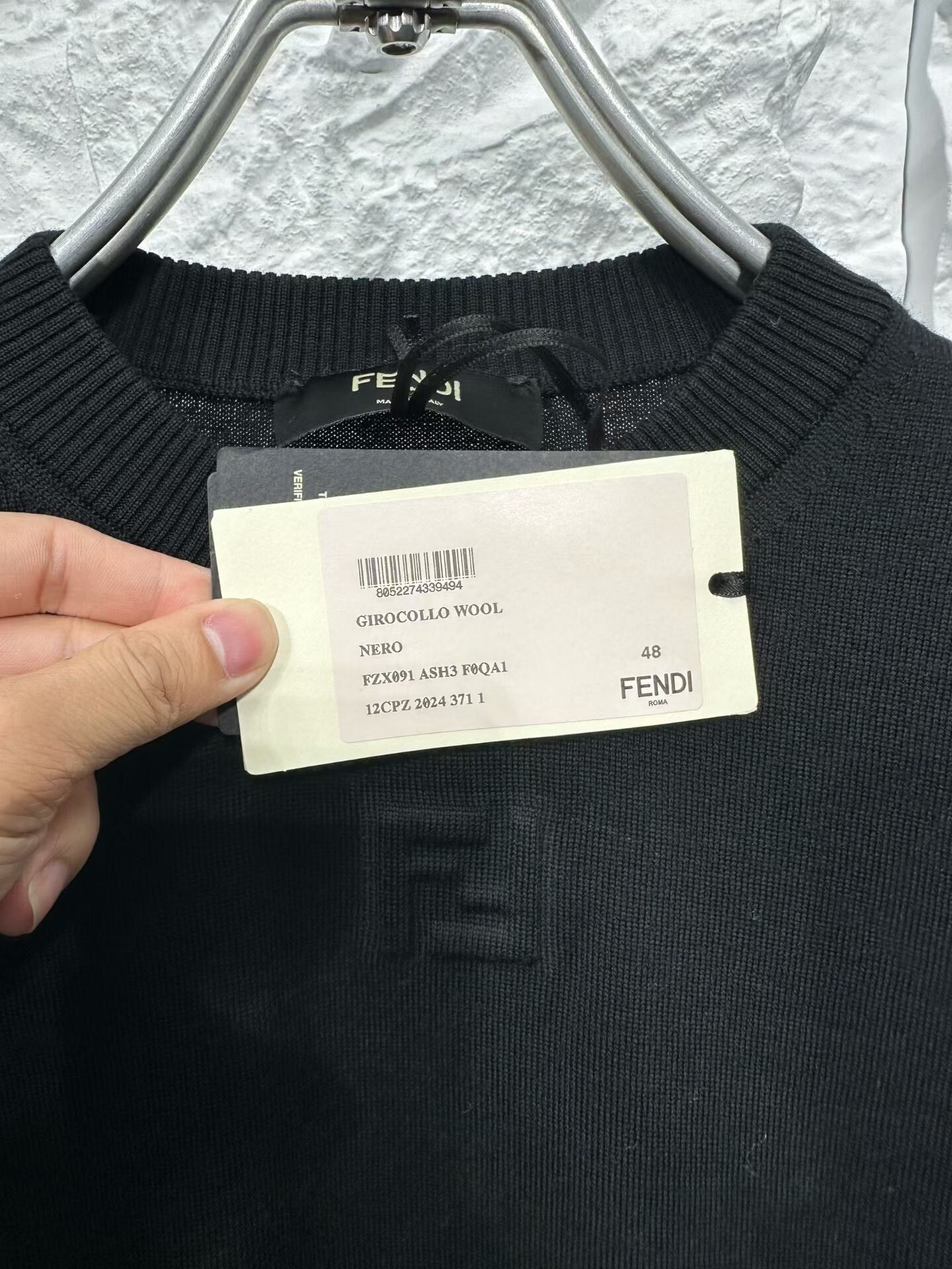 Fendi Fendi Embossed FF Logo Wool Sweater 48 Size US M / EU 48-50 / 2 - 4 Thumbnail