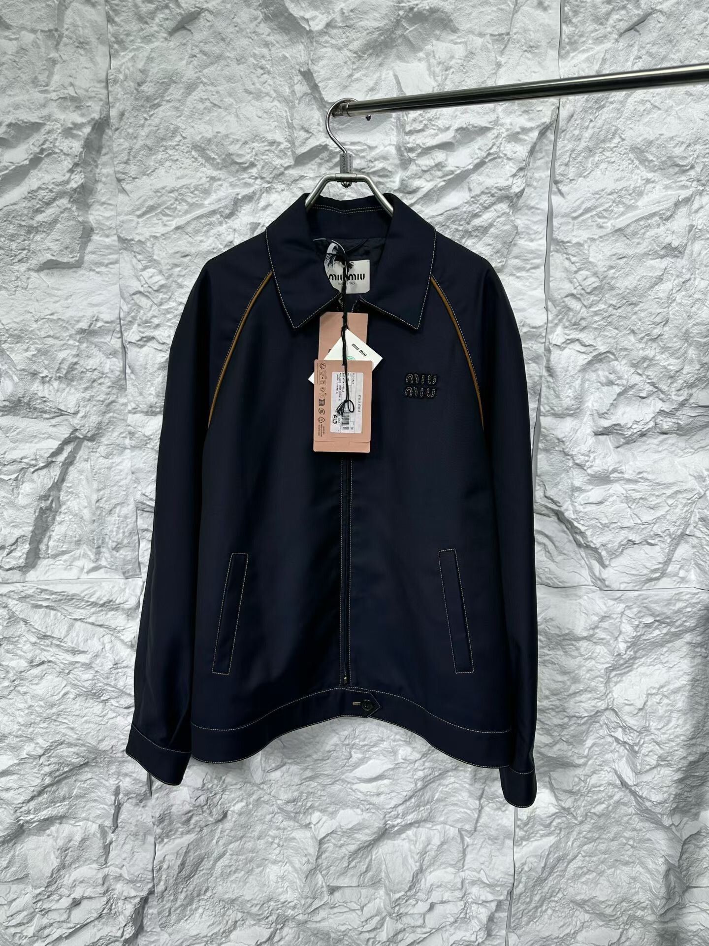 Miu Miu Miu Miu Embroidered Logo Blouson Jacket 38 Size XS / US 0-2 / IT 36-38 - 2 Thumbnail