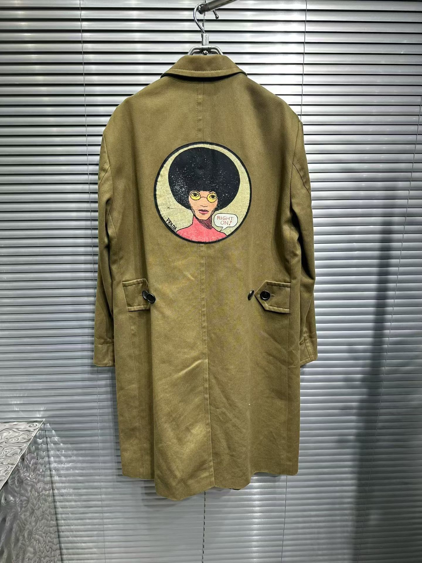 Prada Prada Afro Graphic Embroidered Long Coat IT 40 Size S / US 4 / IT 40 - 3 Thumbnail