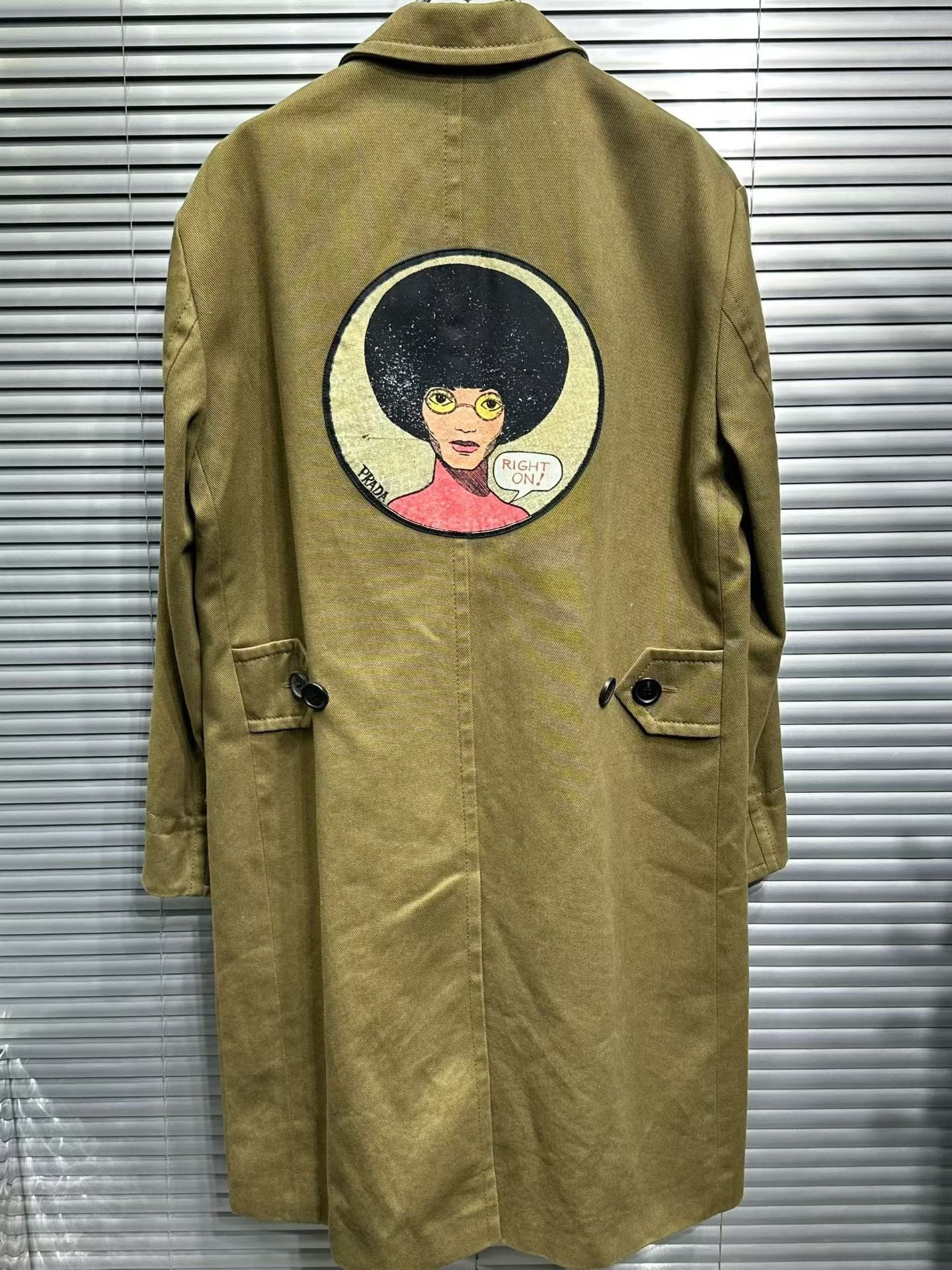 Prada Prada Afro Graphic Embroidered Long Coat IT 40 Size S / US 4 / IT 40 - 4 Thumbnail