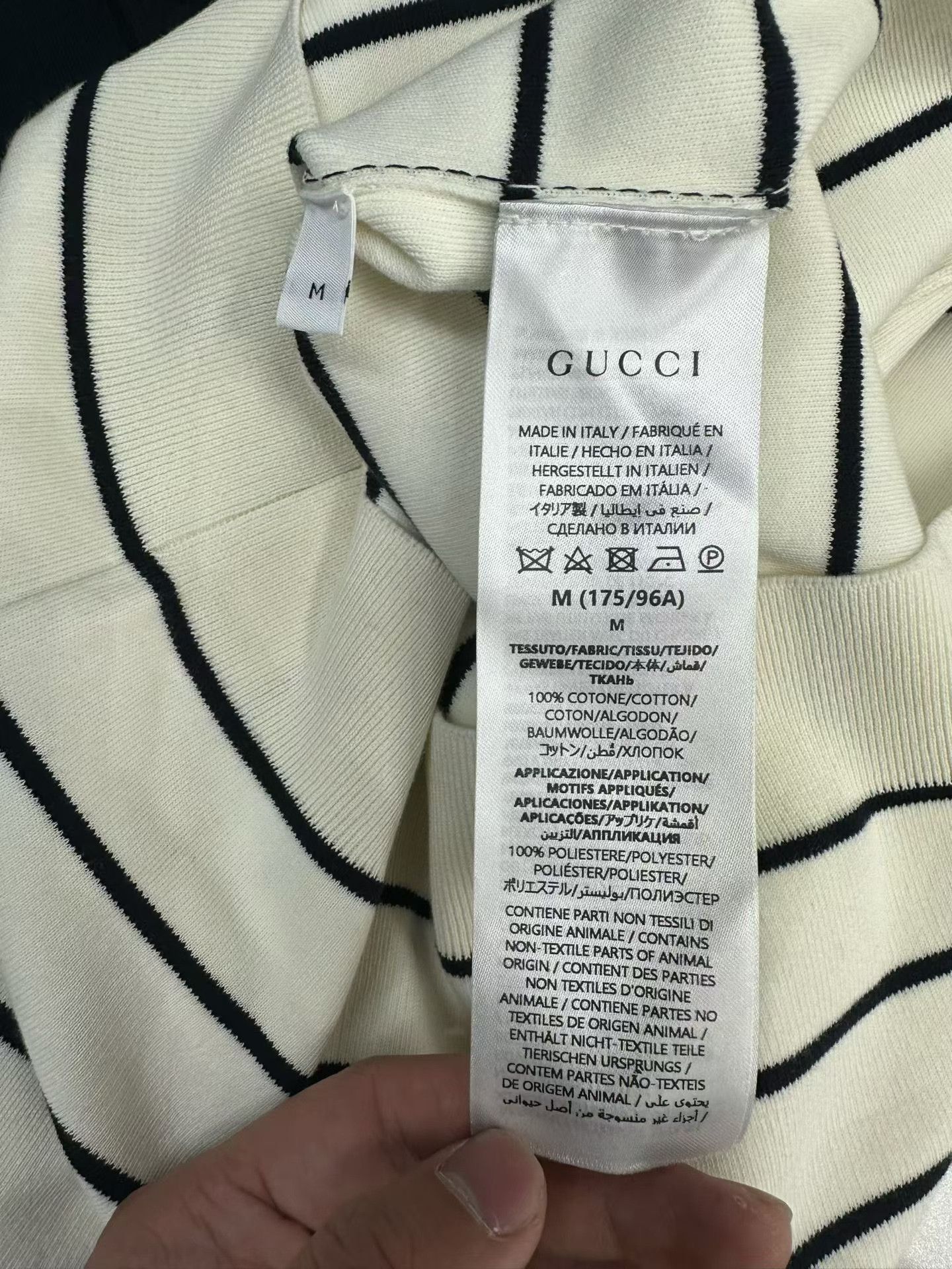 Gucci Gucci Striped Knit Polo Shirt Size M Size US M / EU 48-50 / 2 - 5 Thumbnail