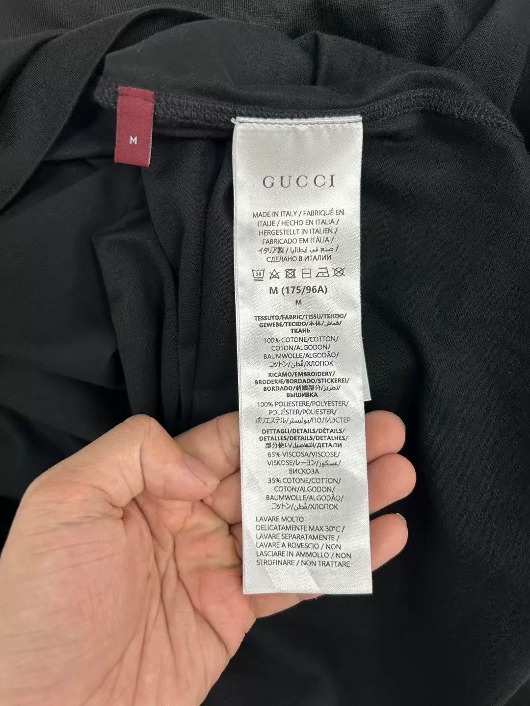 Gucci Gucci Logo Embroidery Cotton T-Shirt Size M Size US M / EU 48-50 / 2 - 5 Thumbnail