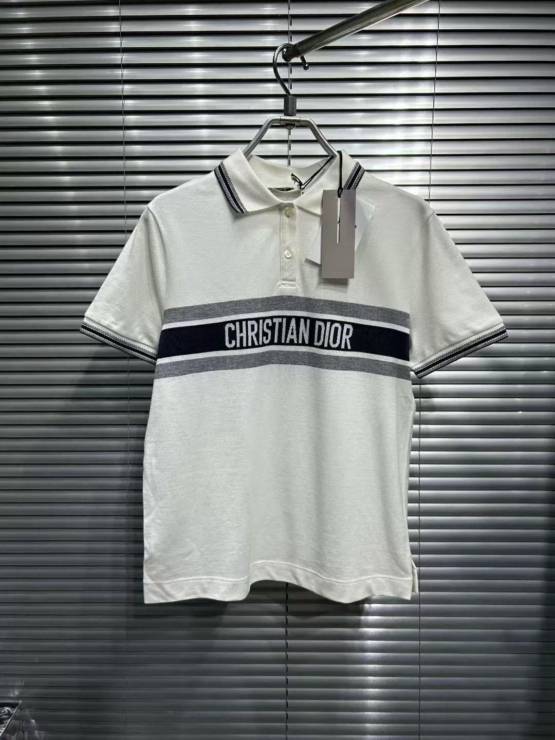 Dior Dior Striped Logo Jacquard Polo Shirt XS Size XS / US 0-2 / IT 36-38 - 2 Thumbnail
