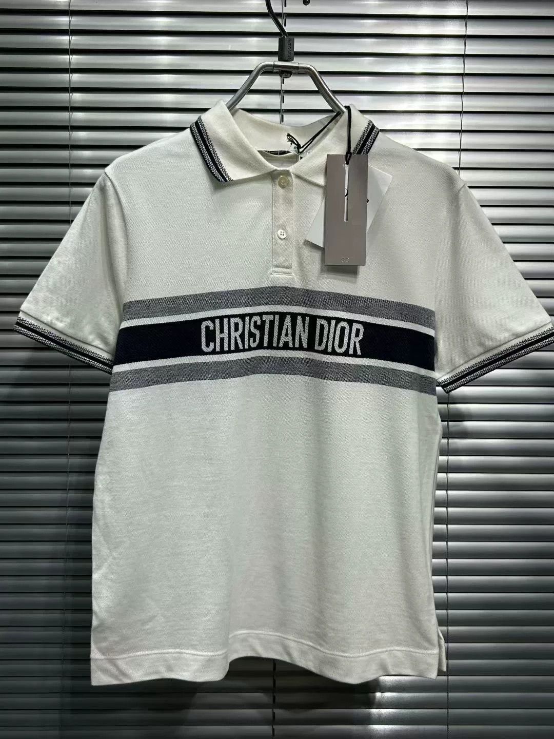 Dior Dior Striped Logo Jacquard Polo Shirt XS Size XS / US 0-2 / IT 36-38 - 4 Thumbnail