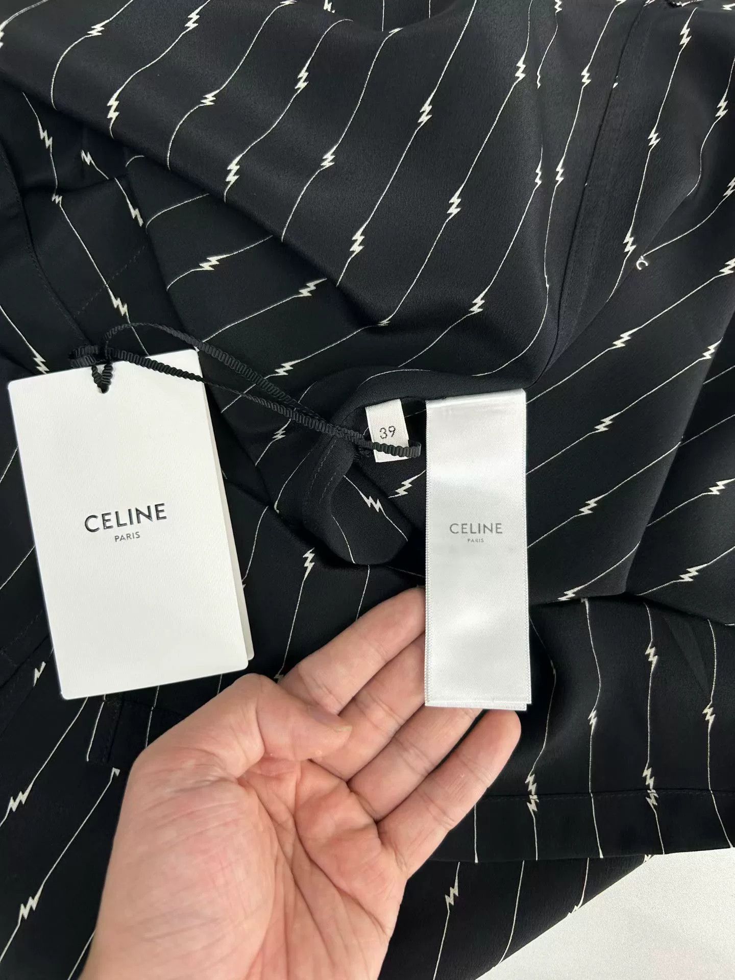 Celine CELINE All Over Logo Print Short Sleeve Shirt 39 Size US M / EU 48-50 / 2 - 5 Thumbnail