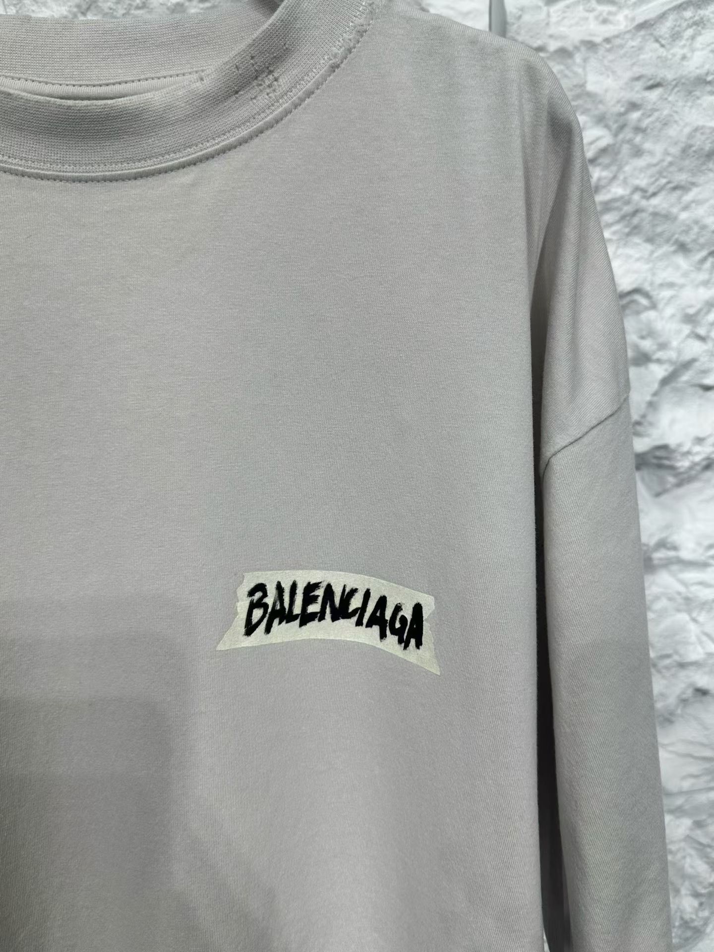 Balenciaga Balenciaga Tape Logo Short Sleeve T-Shirt S Size US S / EU 44-46 / 1 - 5 Thumbnail