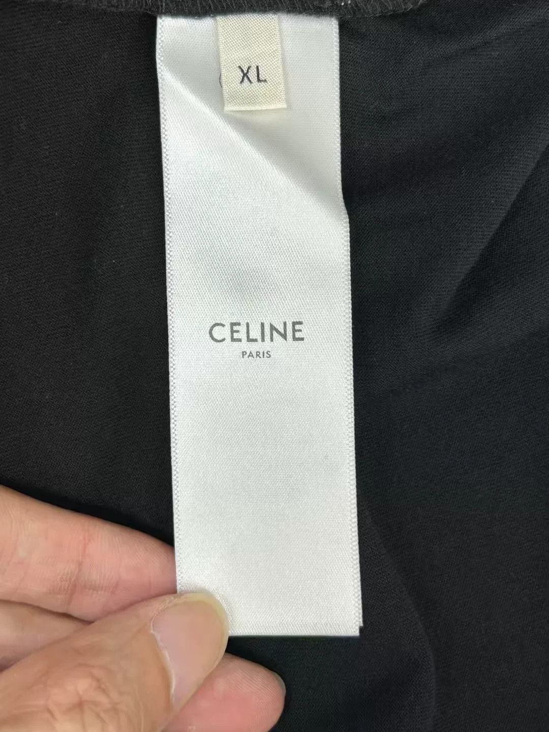 Celine Celine Gothic Logo T-Shirt Black XL Size US XL / EU 56 / 4 - 5 Thumbnail