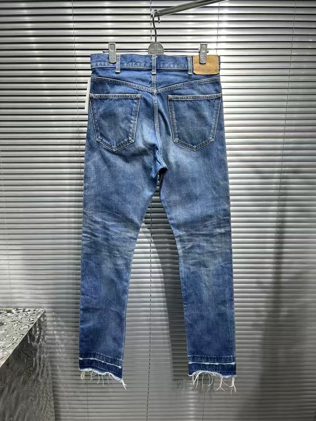 Celine CELINE Distressed Hem Washed Blue Denim Jeans 28 Size US 28 / EU 44 - 3 Thumbnail