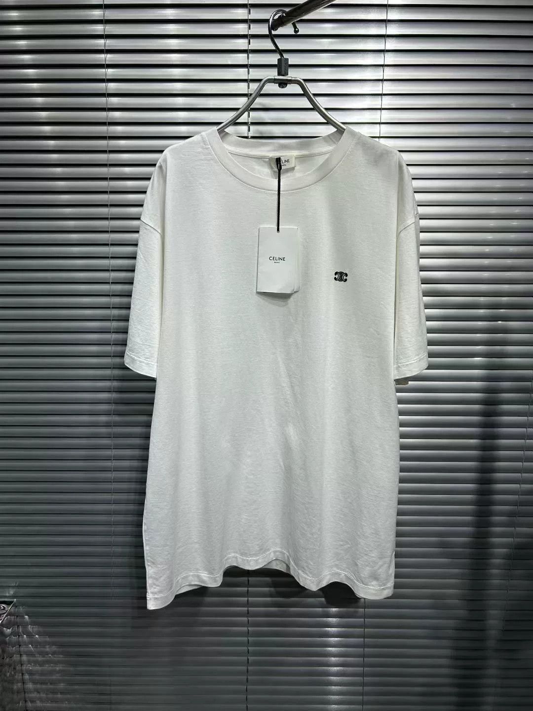 Celine CELINE Triomphe Embroidered Logo T-Shirt L Size US L / EU 52-54 / 3 - 2 Thumbnail