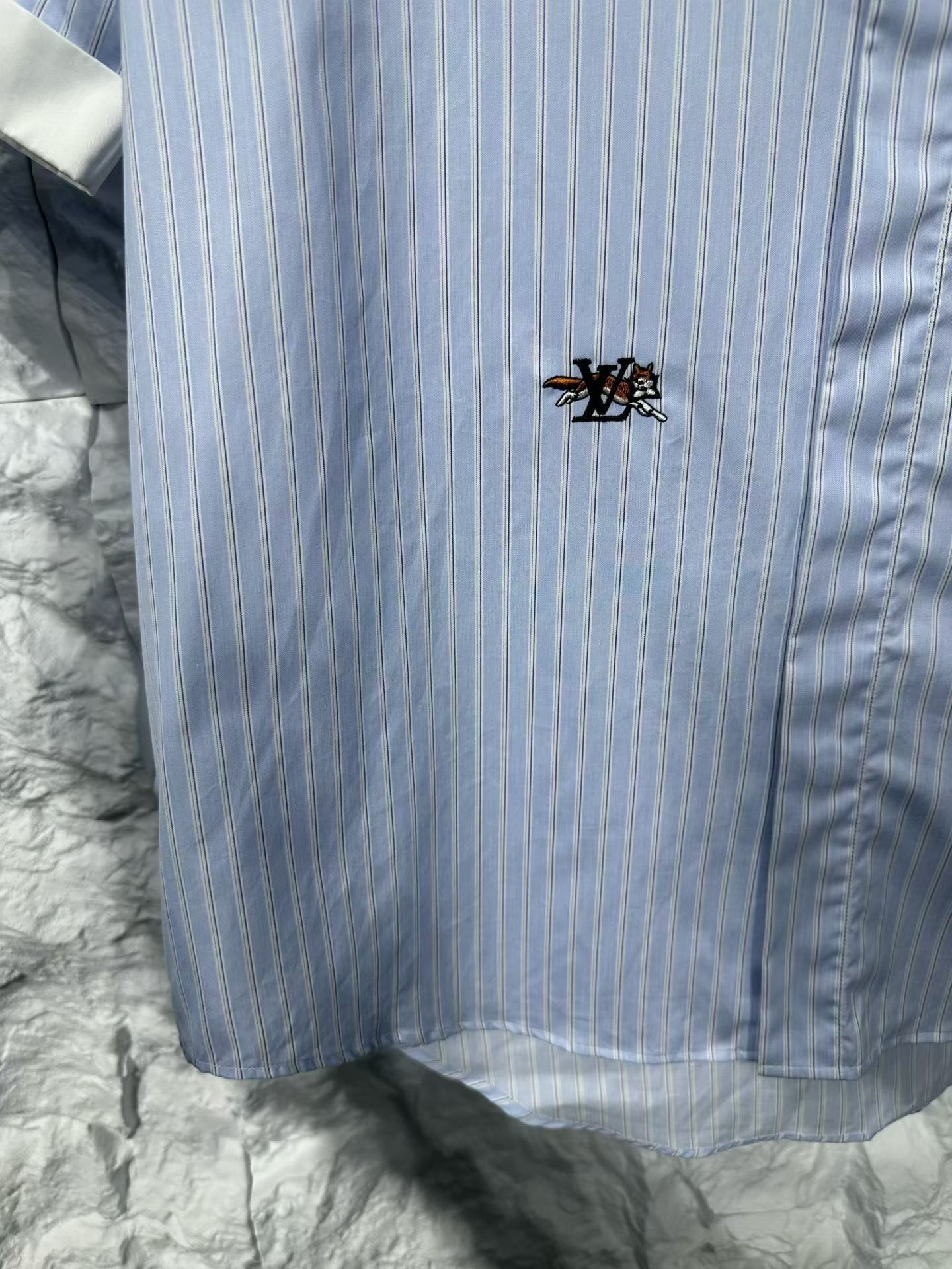 Louis Vuitton Louis Vuitton Fox Embroidery Striped Shirt Size M Size US M / EU 48-50 / 2 - 5 Thumbnail