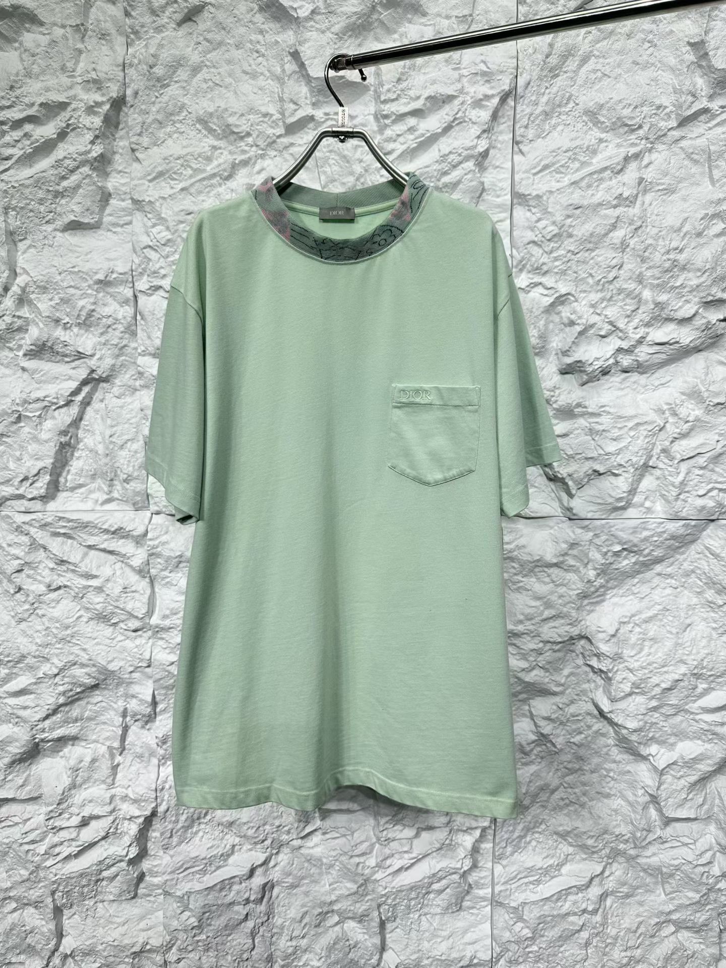 Dior Dior Logo Pocket T-Shirt Mint XL Size US XL / EU 56 / 4 - 2 Thumbnail