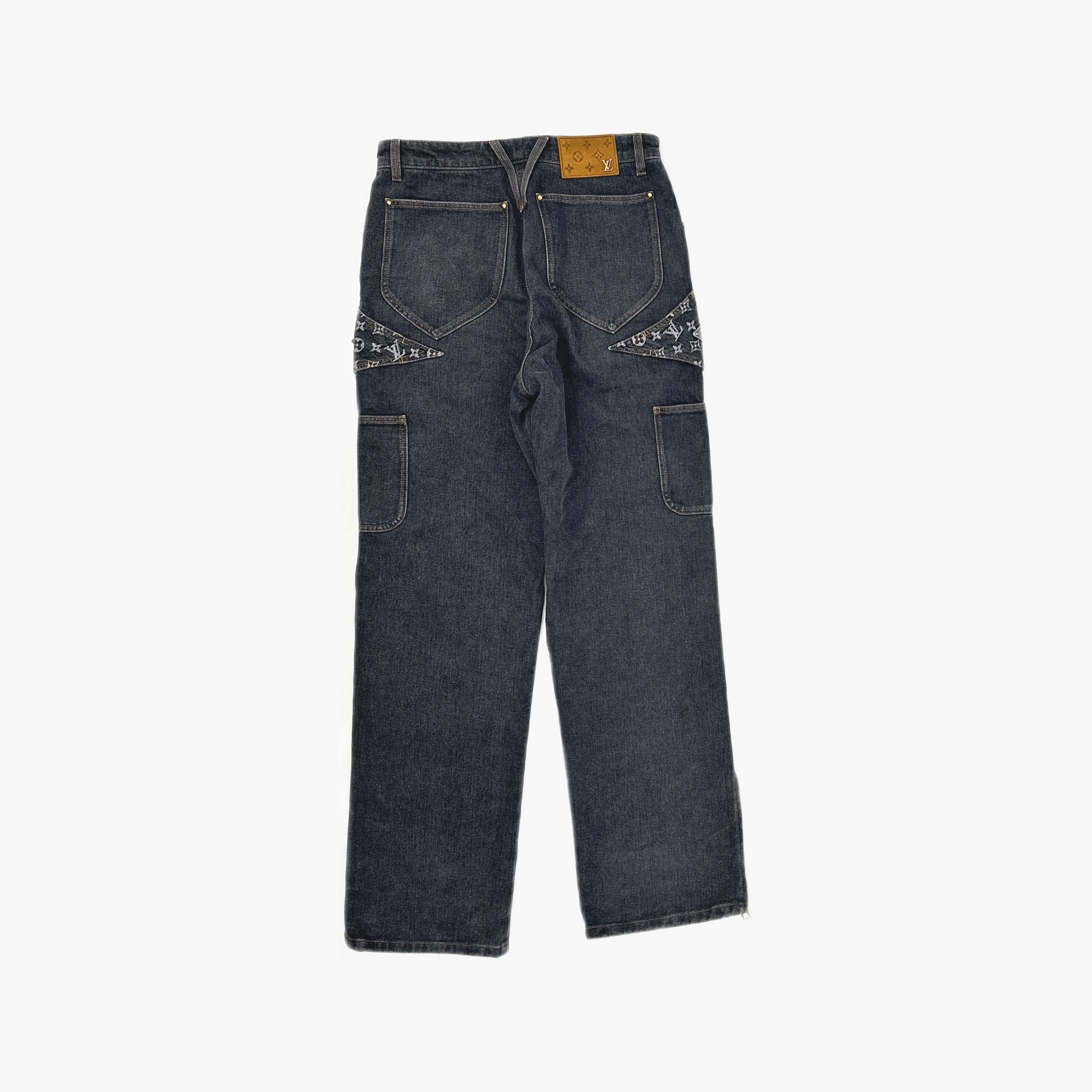 Louis Vuitton Louis Vuitton Monogram Asymmetric Denim Jeans 28 Size US 28 / EU 44 - 2 Thumbnail
