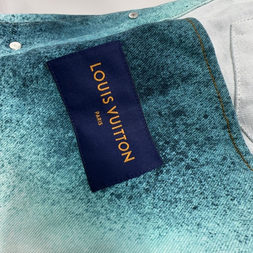 Louis Vuitton Louis Vuitton Spray Effect Denim Jacket Size 52 Size US L / EU 52-54 / 3 - 3 Thumbnail