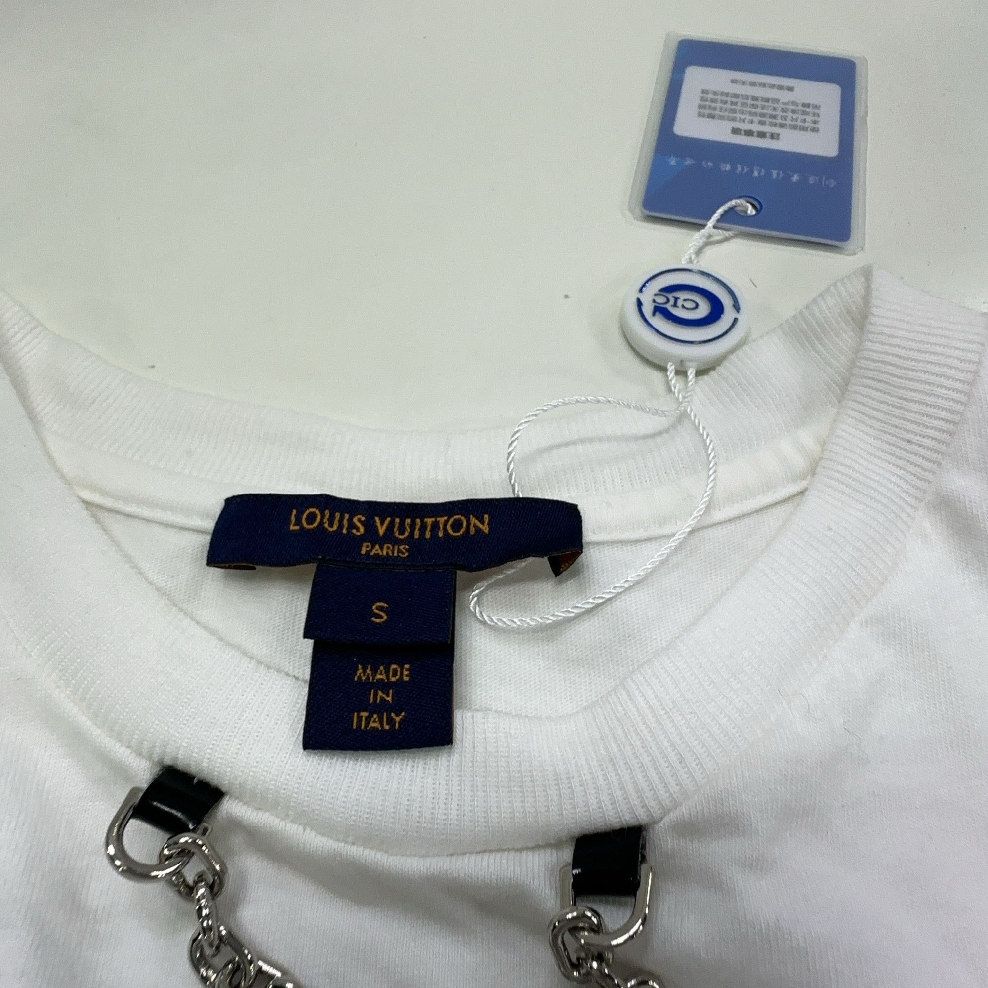 Louis Vuitton Louis Vuitton Chain Detail Logo T-Shirt S Size S / US 4 / IT 40 - 4 Thumbnail