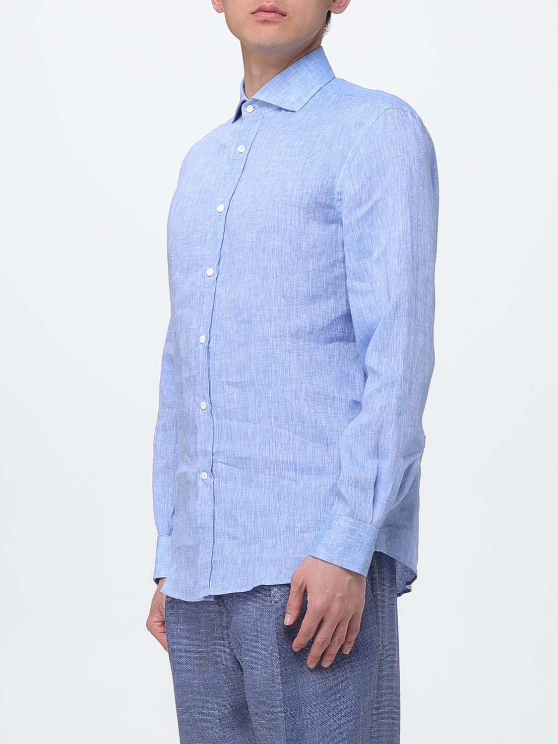 Brunello Cucinelli Brunello Cucinelli Shirt Men Gnawed Blue Size US L / EU 52-54 / 3 - 4 Thumbnail