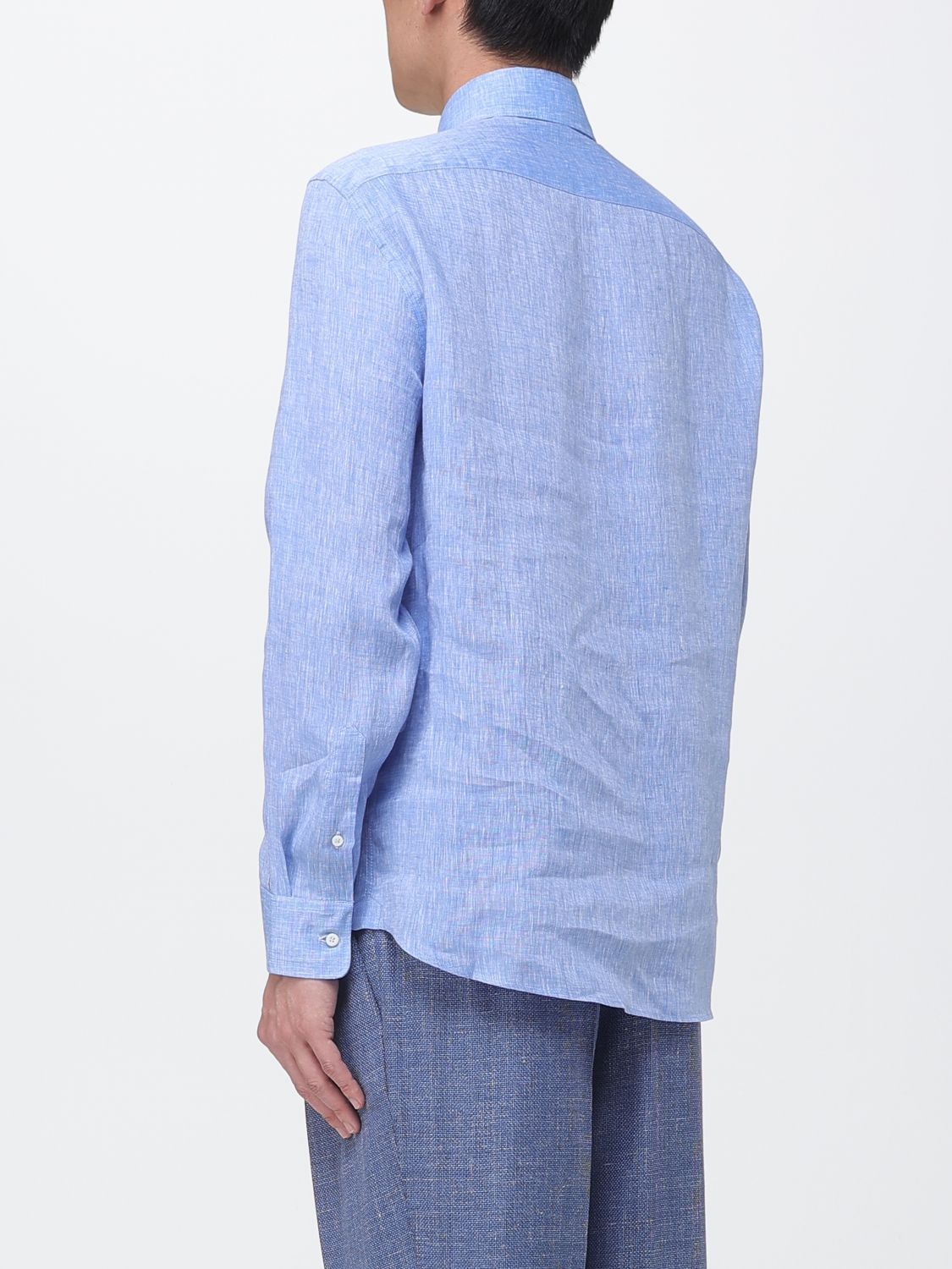 Brunello Cucinelli Brunello Cucinelli Shirt Men Gnawed Blue Size US M / EU 48-50 / 2 - 3 Thumbnail