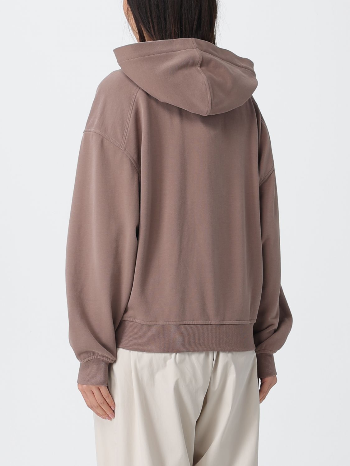 Brunello Cucinelli Brunello Cucinelli Sweatshirt Woman Brown Size L / US 10 / IT 46 - 3 Thumbnail