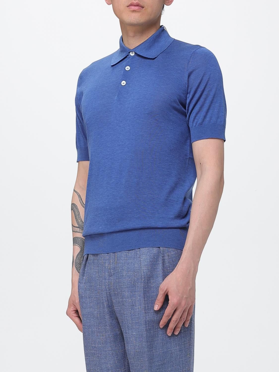 Brunello Cucinelli Brunello Cucinelli Polo Shirt Men Royal Blue Size US L / EU 52-54 / 3 - 4 Thumbnail