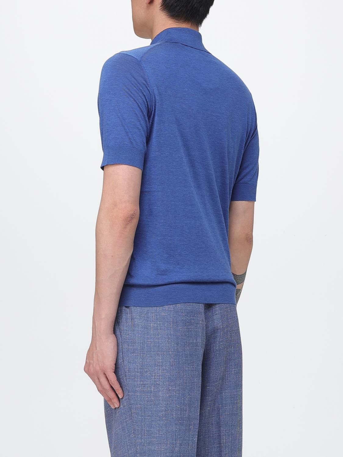 Brunello Cucinelli Brunello Cucinelli Polo Shirt Men Royal Blue Size US L / EU 52-54 / 3 - 3 Thumbnail