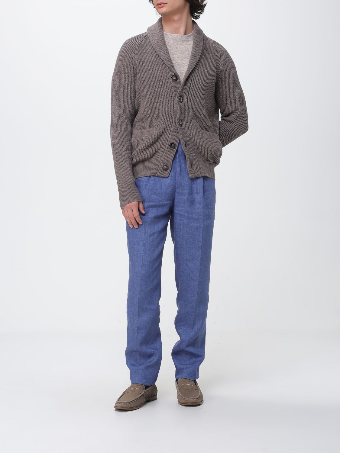 Brunello Cucinelli Brunello Cucinelli Sweater Men Brown Size US L / EU 52-54 / 3 - 2 Thumbnail