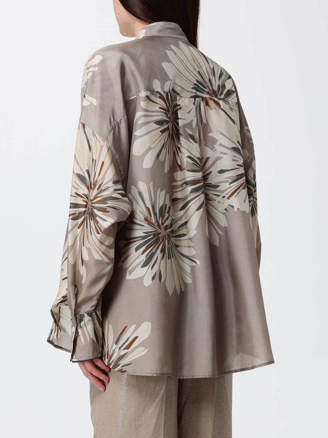 Brunello Cucinelli Brunello Cucinelli Shirt Woman Kaki Size XS / US 0-2 / IT 36-38 - 3 Thumbnail
