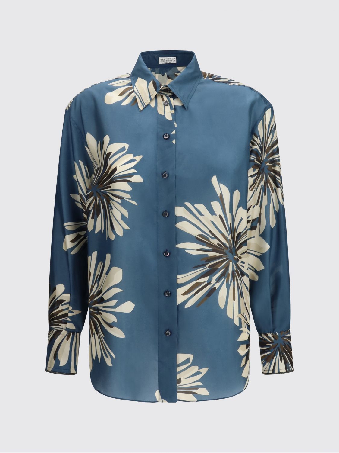 Brunello Cucinelli Brunello Cucinelli Shirt Woman Blue Size M / US 6-8 / IT 42-44 - 2 Thumbnail