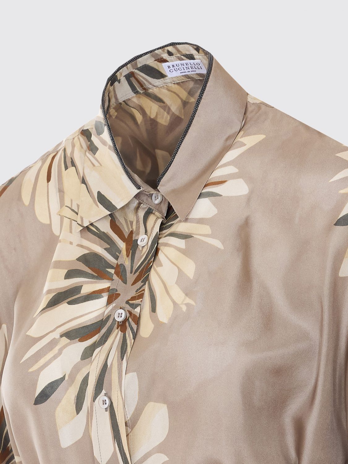 Brunello Cucinelli Brunello Cucinelli Shirt Woman Kaki Size XS / US 0-2 / IT 36-38 - 4 Thumbnail