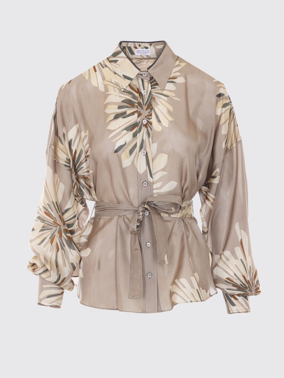 Brunello Cucinelli Brunello Cucinelli Shirt Woman Kaki Size XS / US 0-2 / IT 36-38 - 2 Thumbnail