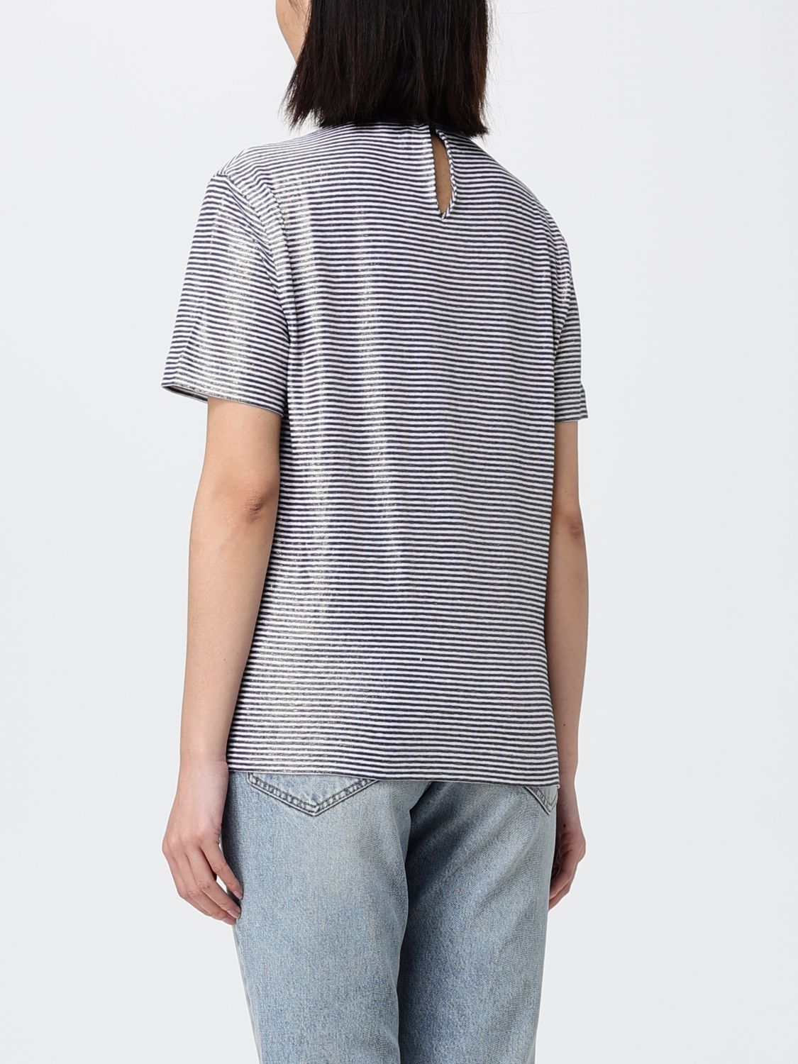 Brunello Cucinelli Brunello Cucinelli T-Shirt Woman Blue Size L / US 10 / IT 46 - 3 Thumbnail