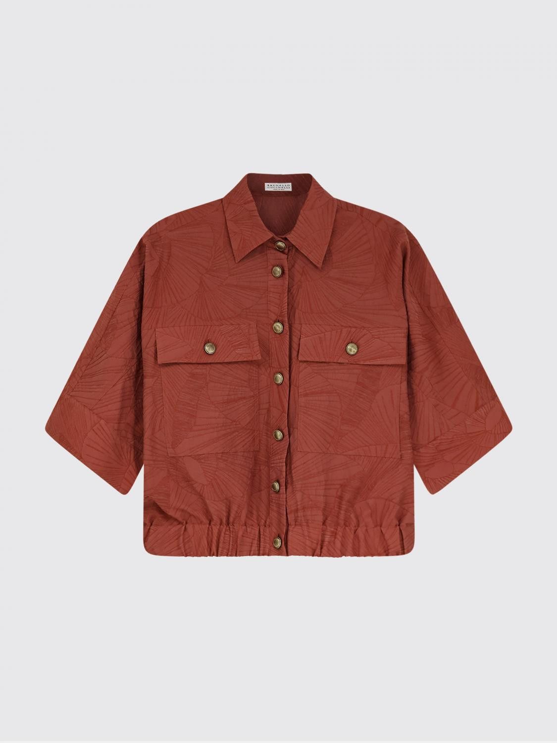 Brunello Cucinelli Brunello Cucinelli Shirt Woman Orange Size S / US 4 / IT 40 - 2 Thumbnail
