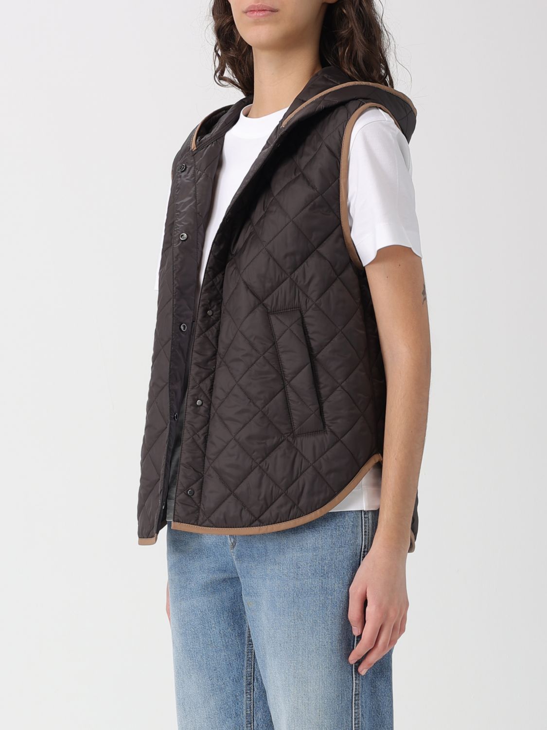 Brunello Cucinelli Brunello Cucinelli Waistcoat Woman Black Size XS / US 0-2 / IT 36-38 - 4 Thumbnail