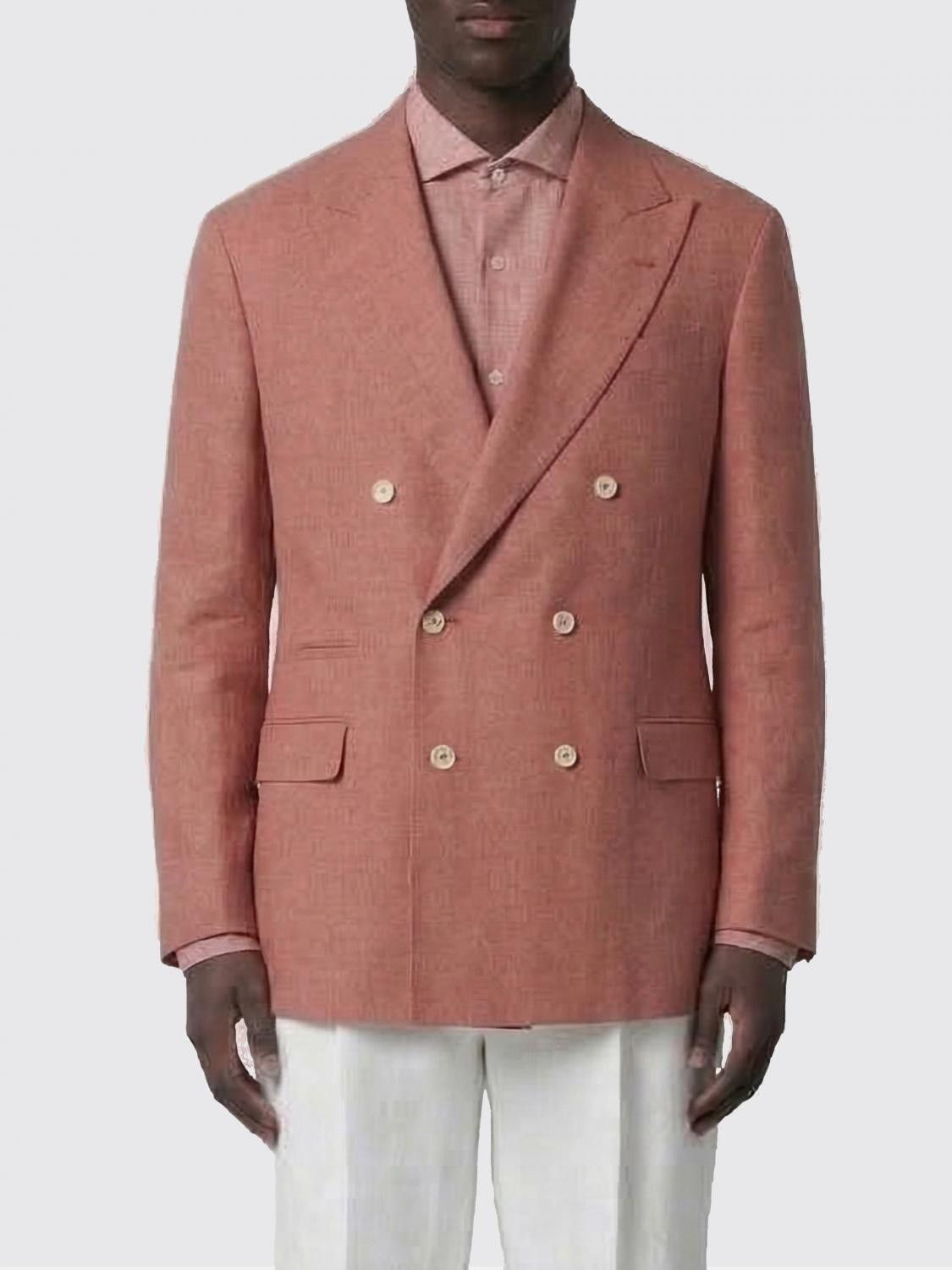 Brunello Cucinelli Brunello Cucinelli Jacket Men Pink Size US M / EU 48-50 / 2 - 2 Thumbnail