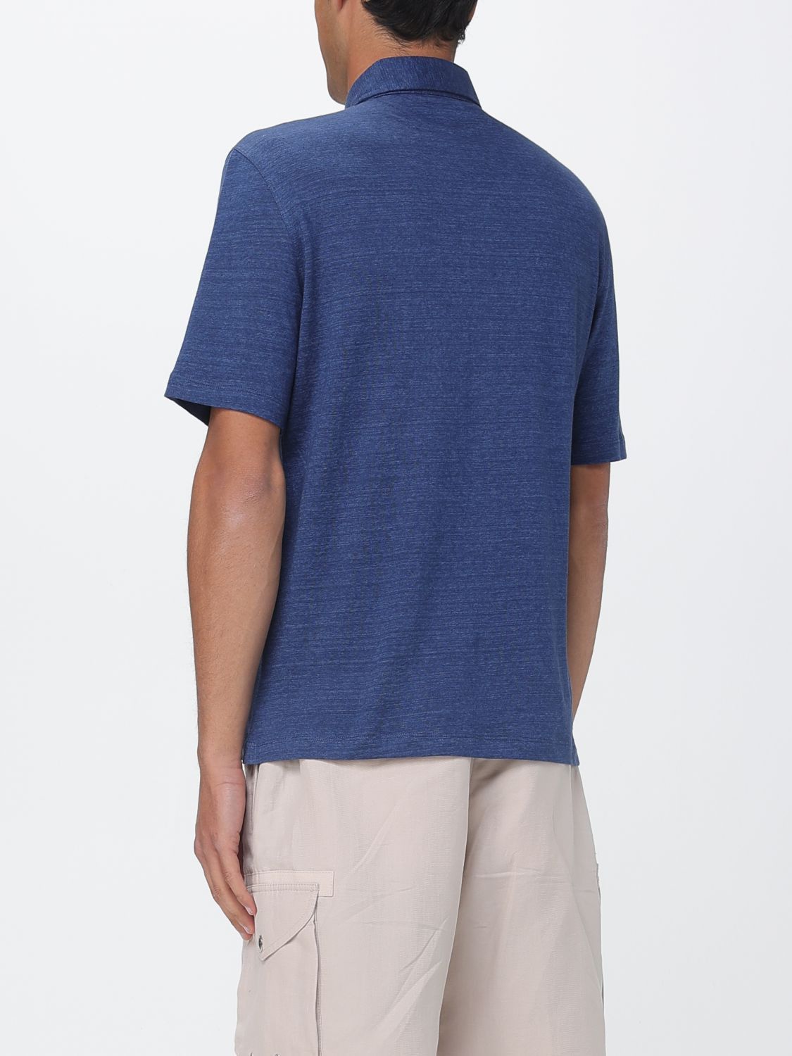 Brunello Cucinelli Brunello Cucinelli Polo Shirt Men Blue Size US L / EU 52-54 / 3 - 3 Thumbnail
