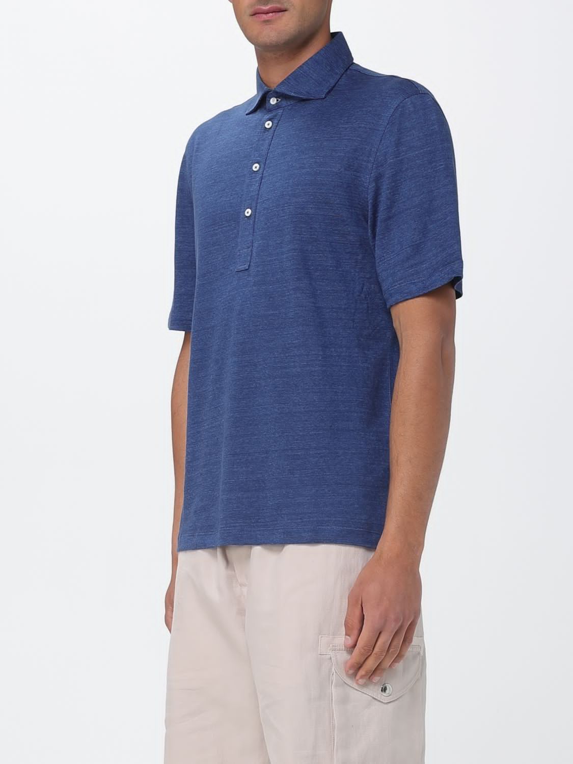 Brunello Cucinelli Brunello Cucinelli Polo Shirt Men Blue Size US M / EU 48-50 / 2 - 4 Thumbnail