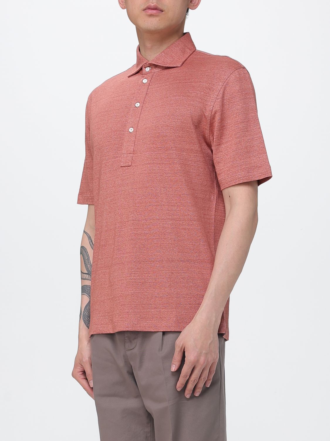 Brunello Cucinelli Brunello Cucinelli Polo Shirt Men Red Size US XL / EU 56 / 4 - 4 Thumbnail