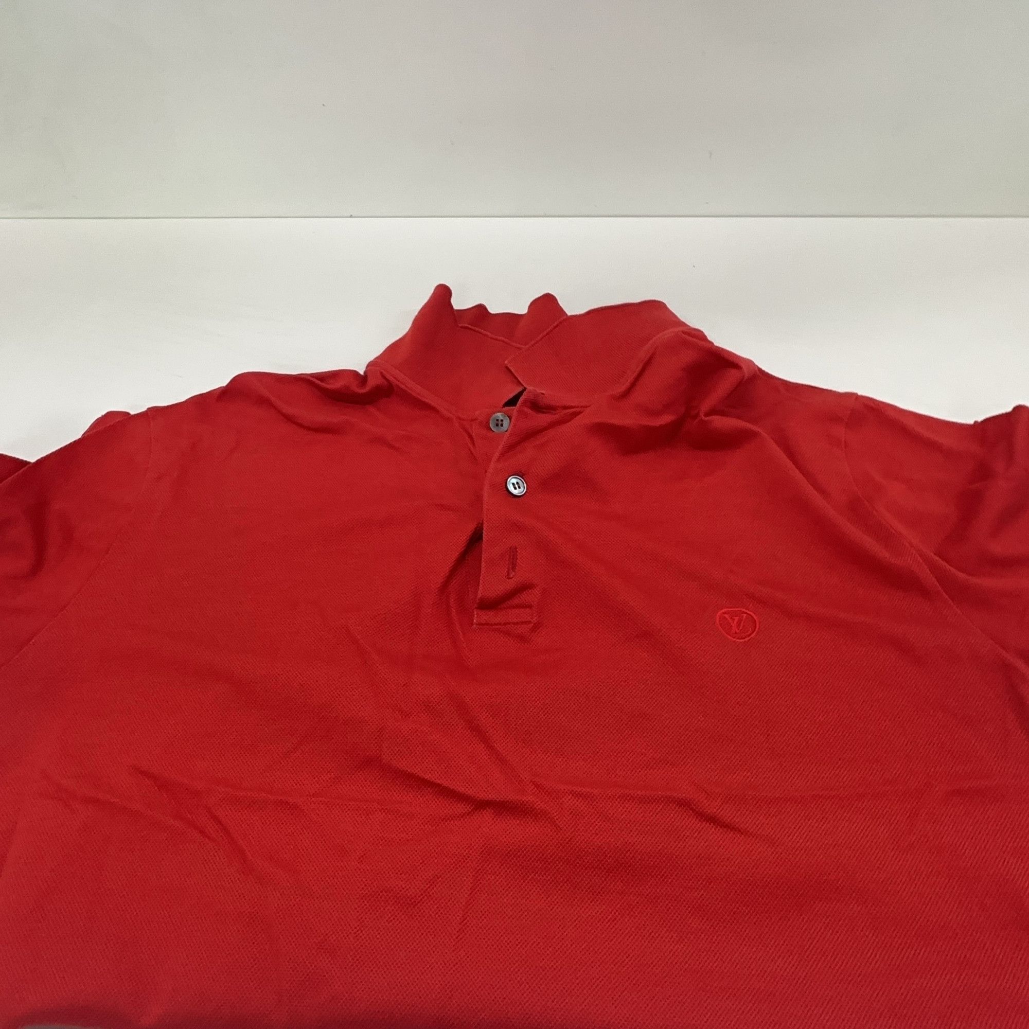 Louis Vuitton Louis Vuitton Red Piqué Cotton Polo Shirt L Size US L / EU 52-54 / 3 - 7 Thumbnail