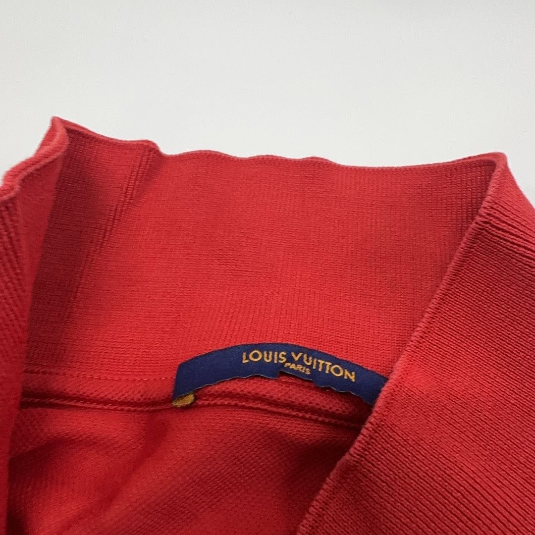Louis Vuitton Louis Vuitton Red Piqué Cotton Polo Shirt L Size US L / EU 52-54 / 3 - 4 Thumbnail