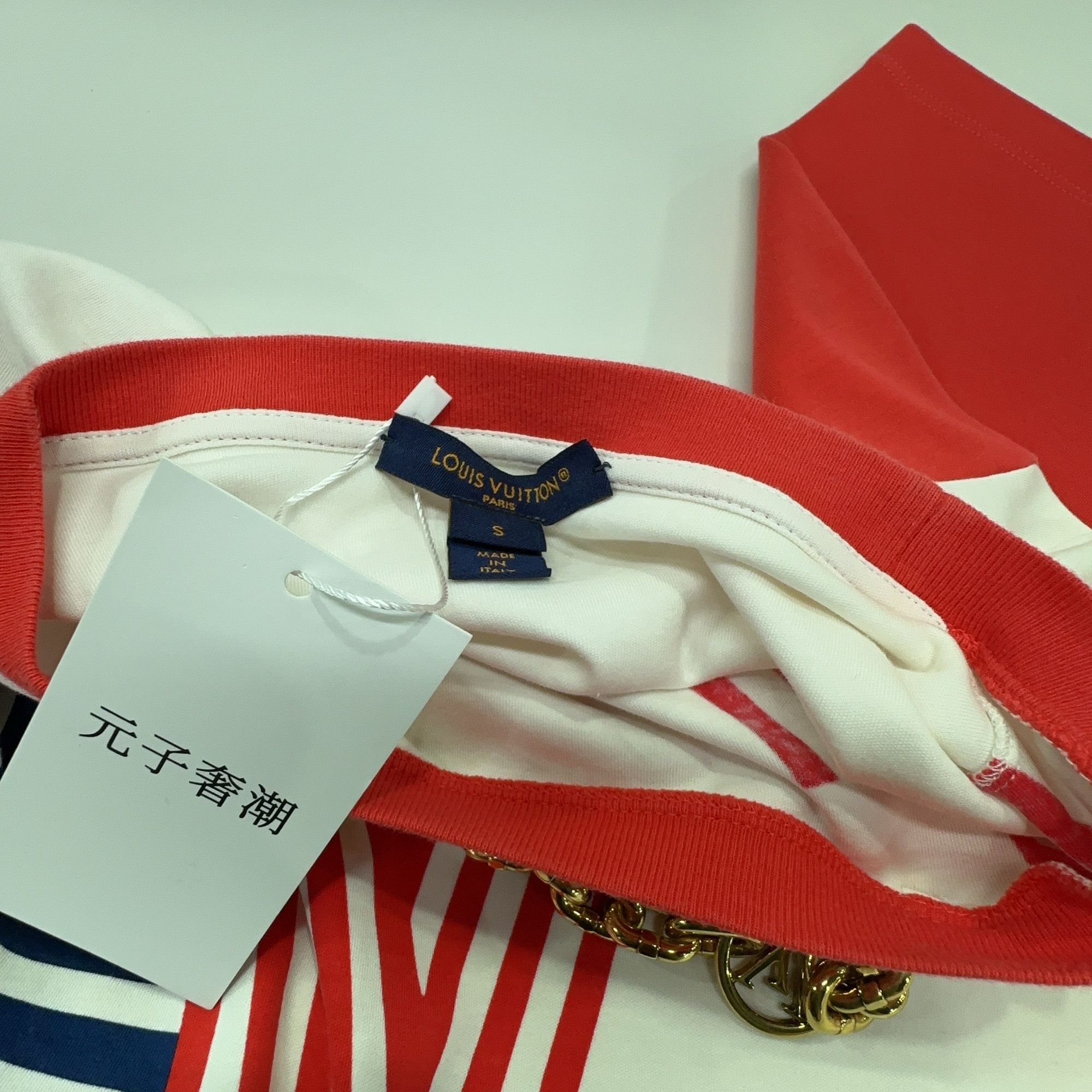 Louis Vuitton Louis Vuitton Striped Chain T-Shirt Size S Size S / US 4 / IT 40 - 5 Thumbnail