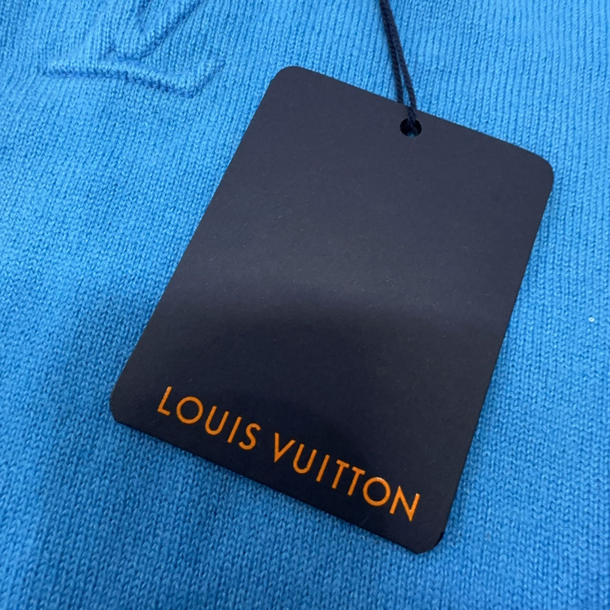 Louis Vuitton Louis Vuitton Blue Cashmere Logo Sweater XL Size US XL / EU 56 / 4 - 4 Thumbnail