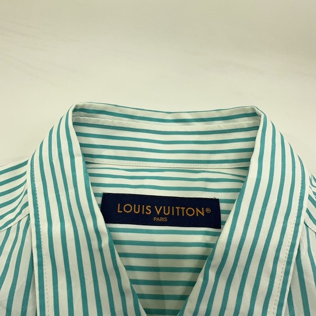 Louis Vuitton Louis Vuitton Striped Logo Patch Shirt M Size US M / EU 48-50 / 2 - 4 Thumbnail