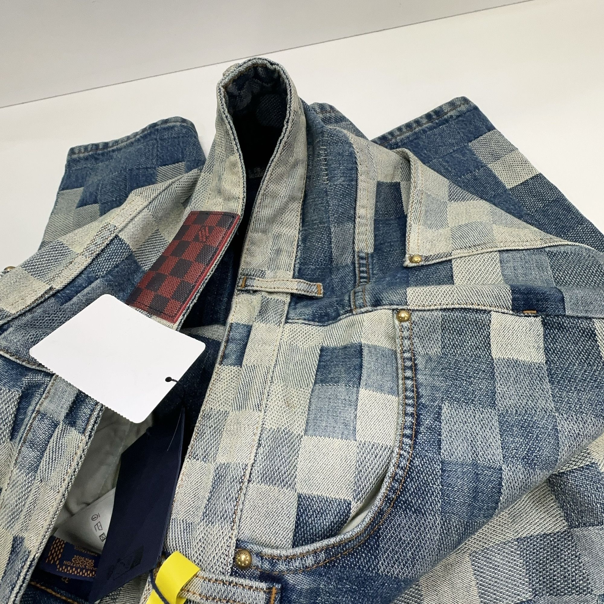 Louis Vuitton Louis Vuitton Damier Jacquard Denim Jeans 33 Size US 33 - 6 Thumbnail