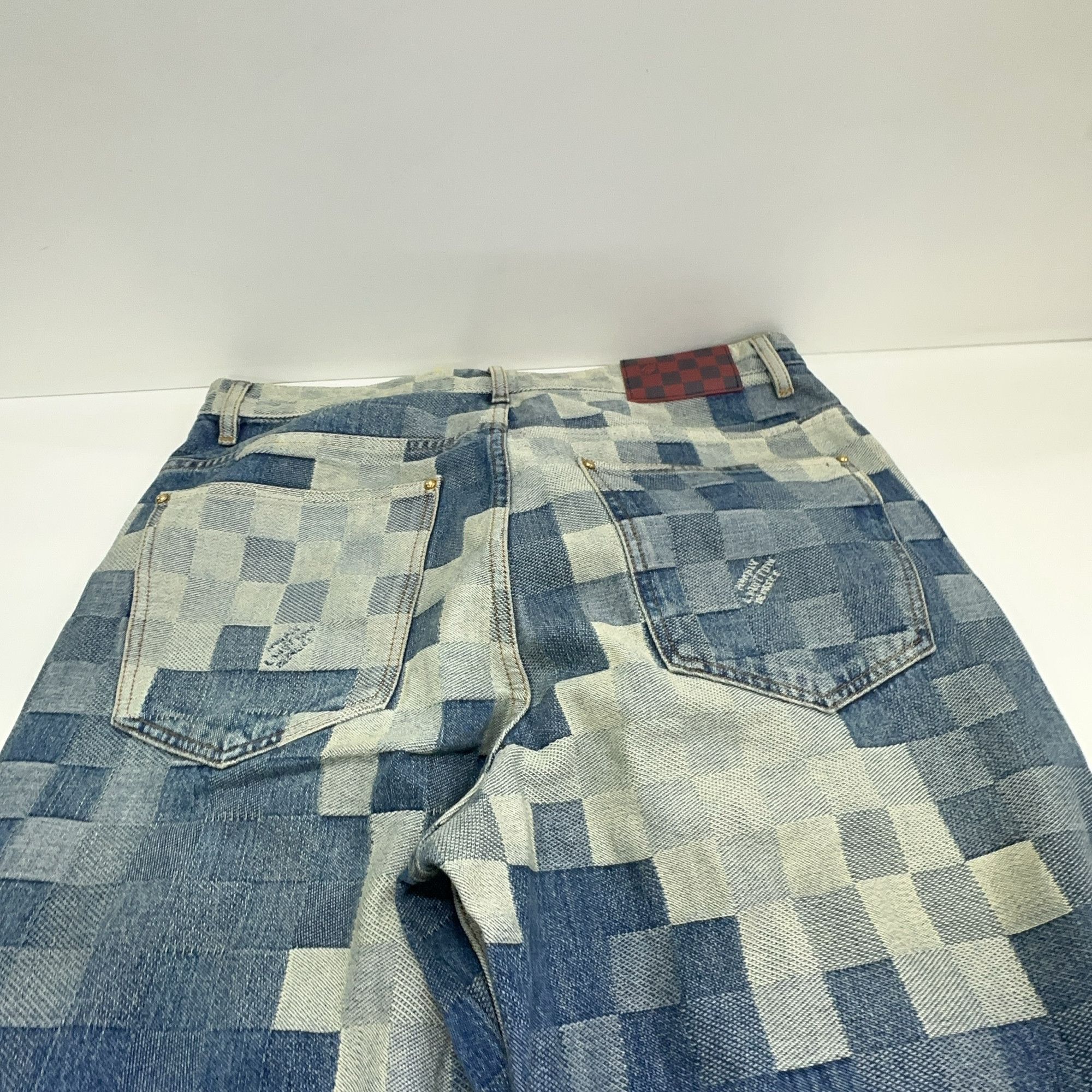 Louis Vuitton Louis Vuitton Damier Jacquard Denim Jeans 33 Size US 33 - 7 Thumbnail