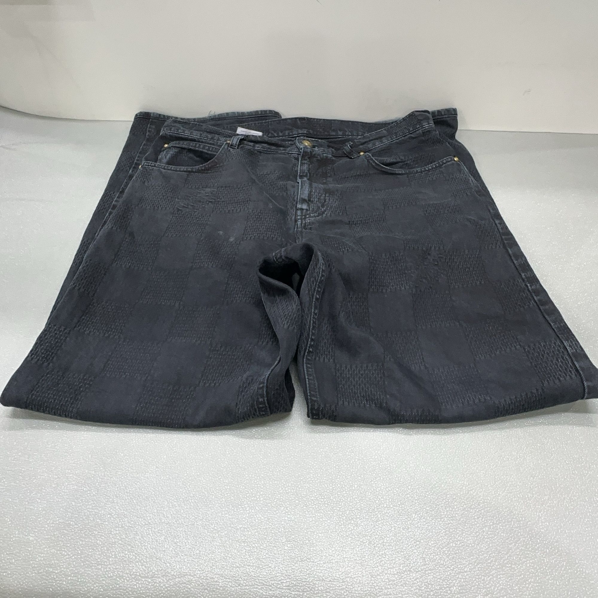Louis Vuitton Louis Vuitton Damier Textured Denim Jeans 31 Size US 31 - 6 Thumbnail