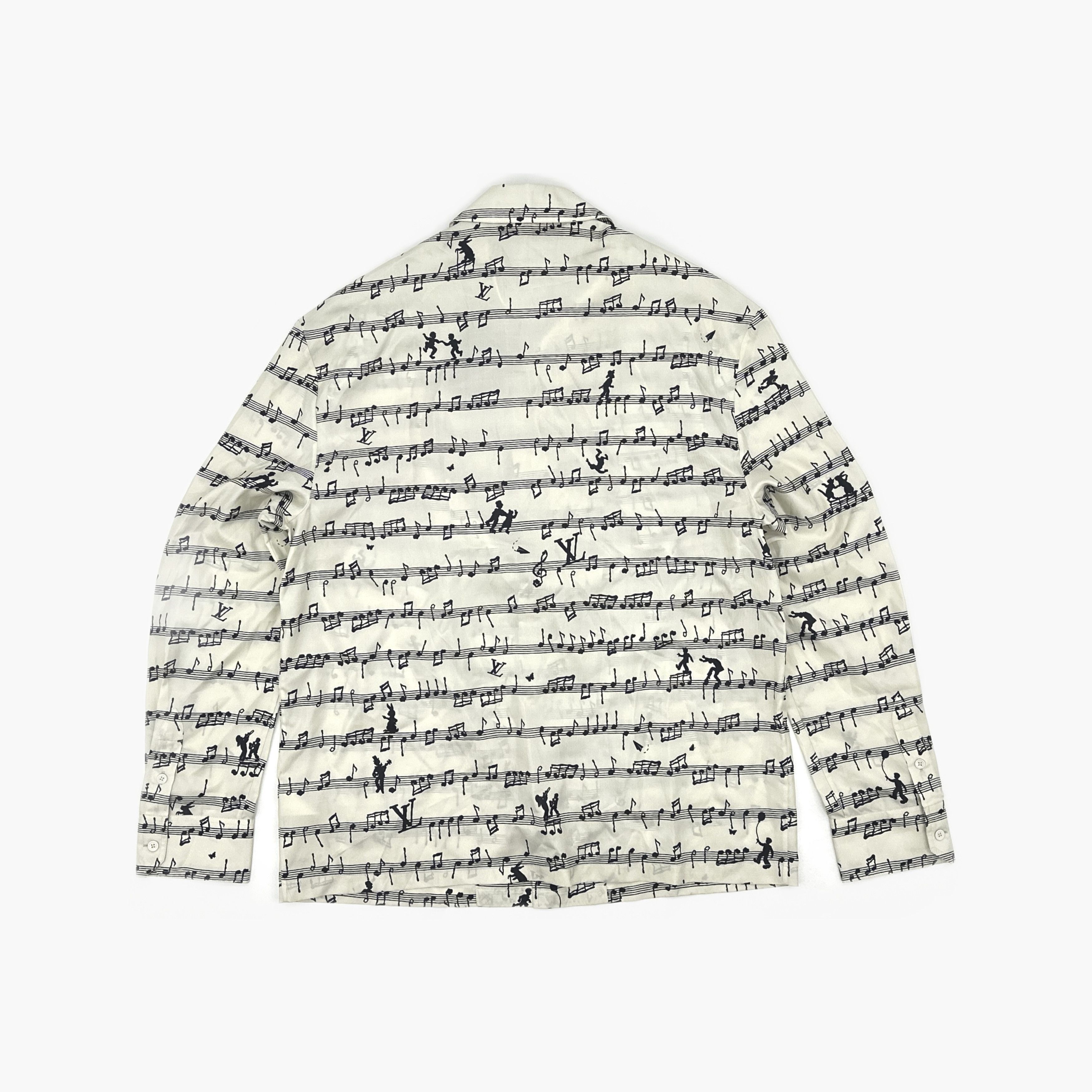 Louis Vuitton Louis Vuitton FW22 Musical Notes Silk Shirt Size M Size US M / EU 48-50 / 2 - 2 Thumbnail
