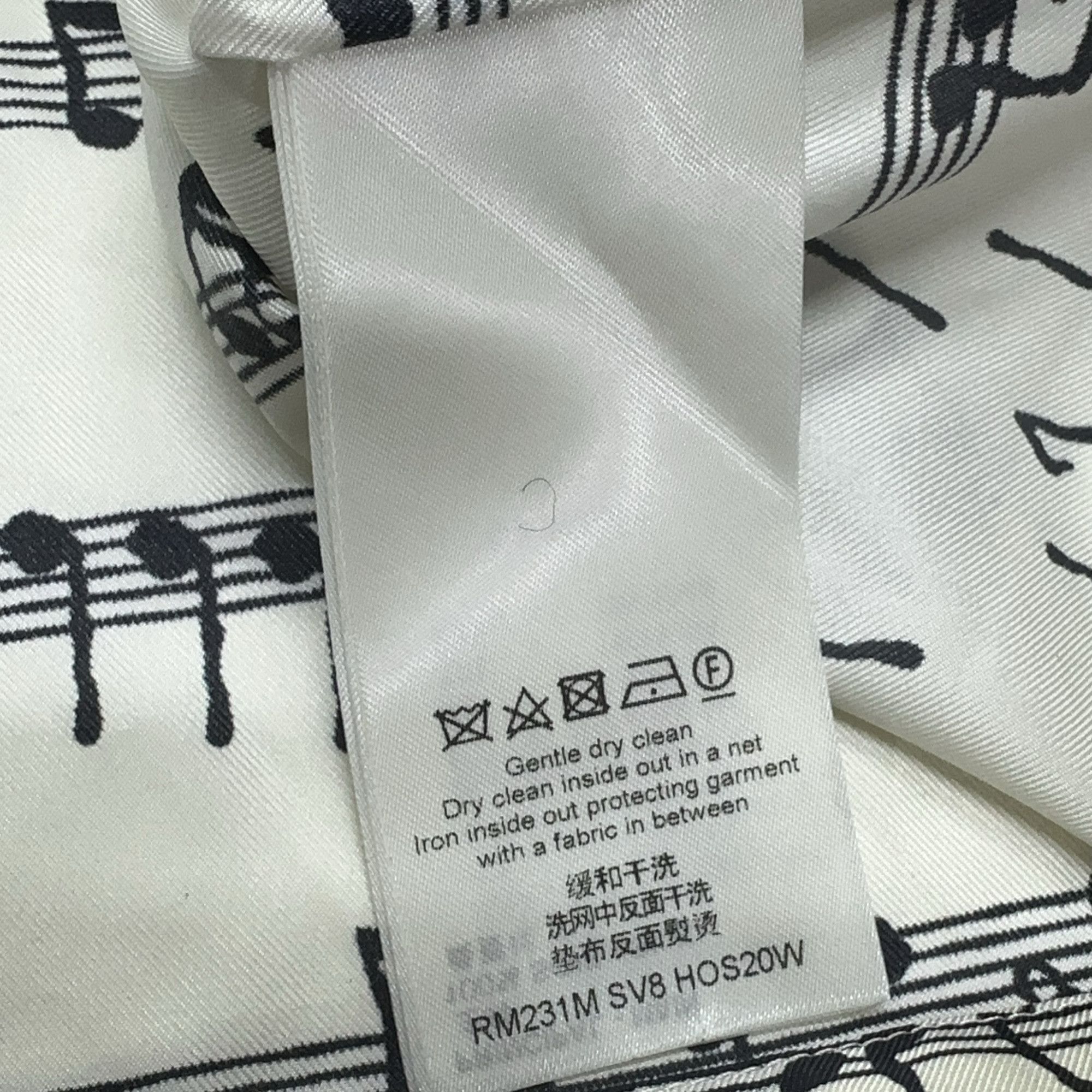 Louis Vuitton Louis Vuitton FW22 Musical Notes Silk Shirt Size M Size US M / EU 48-50 / 2 - 6 Thumbnail