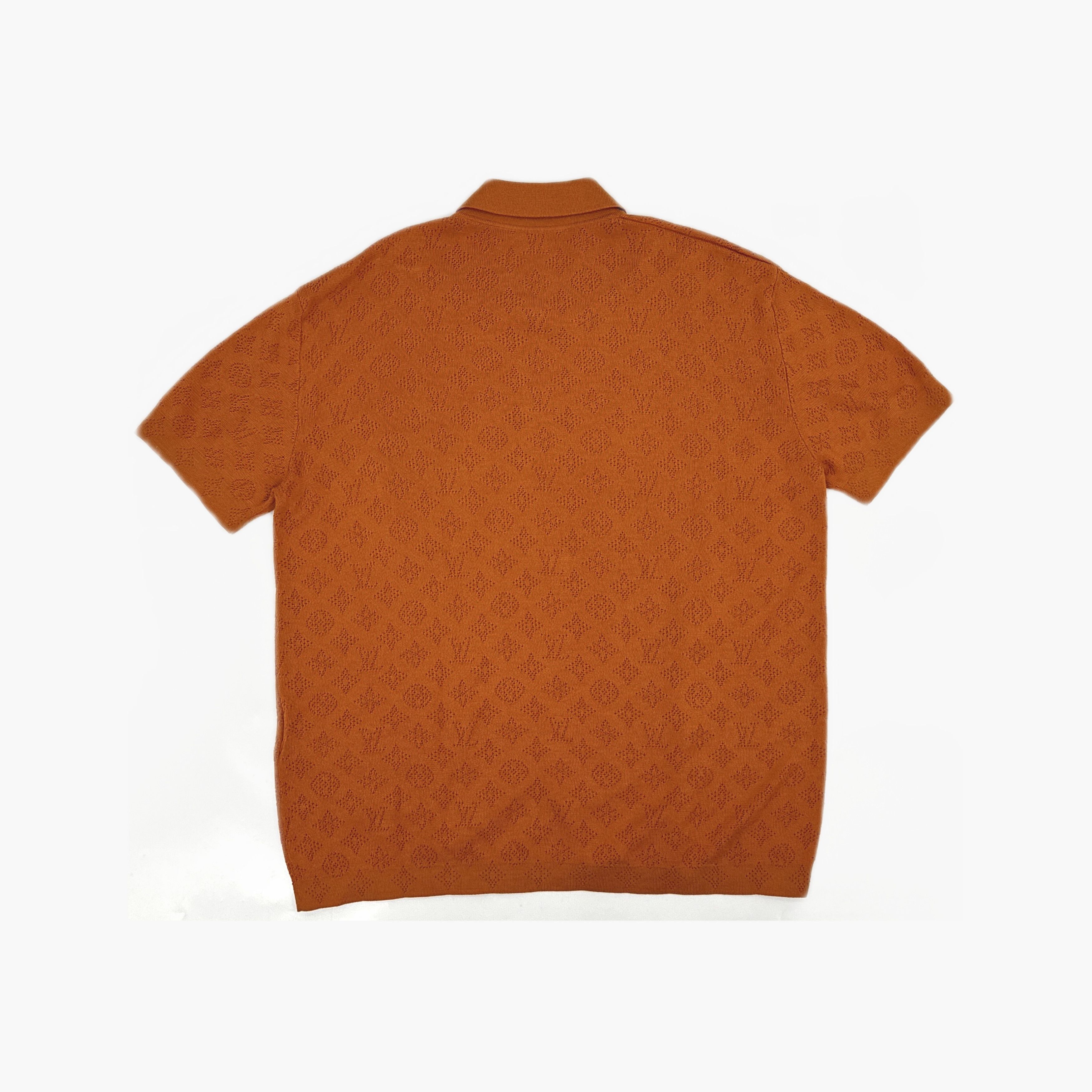 Louis Vuitton Louis Vuitton Textured Monogram Knit Shirt US M Size US M / EU 48-50 / 2 - 2 Thumbnail